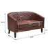 Logan Faux Leather Tufted Loveseat | Fabric Loveseat Couch | Kinwell Furniture | Modern Loveseats & Comfortable Loveseat Sofa Couches